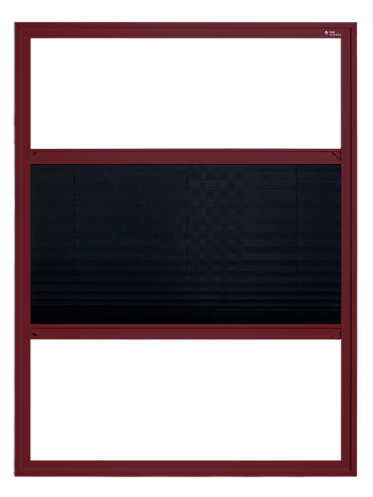 Inzetplisséhor ZIZA in RAL3305 Wijnrood