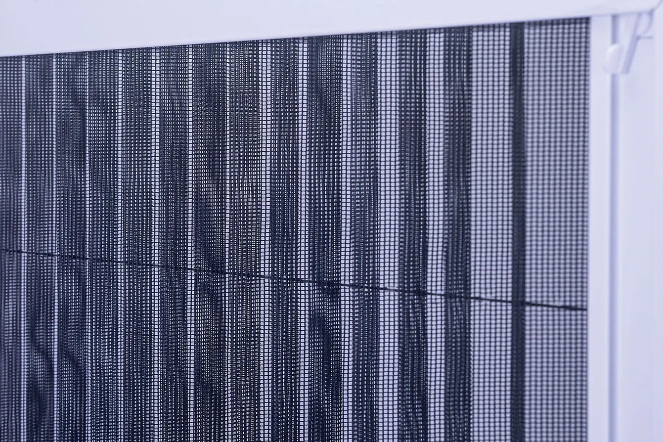 Detailbeeld gaas vaste deurhor plissé