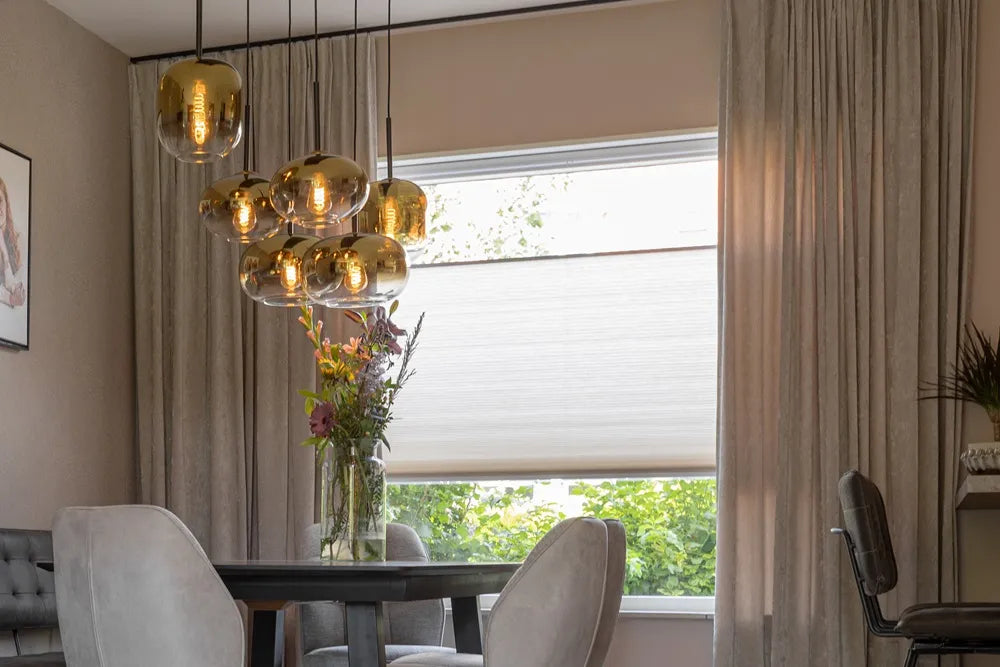 Sfeerbeeld KEJE vrijhangend Plisségordijn wit