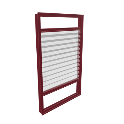 3D model Inzetplisséhor ZIZA in RAL3305 Wijnrood