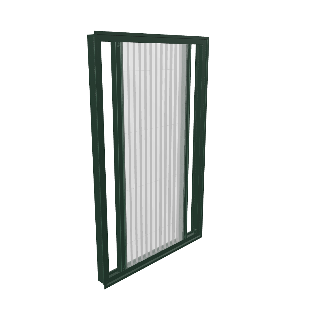 3D model Inzetplisséhordeur ZIZA RAL6009 Dennengroen