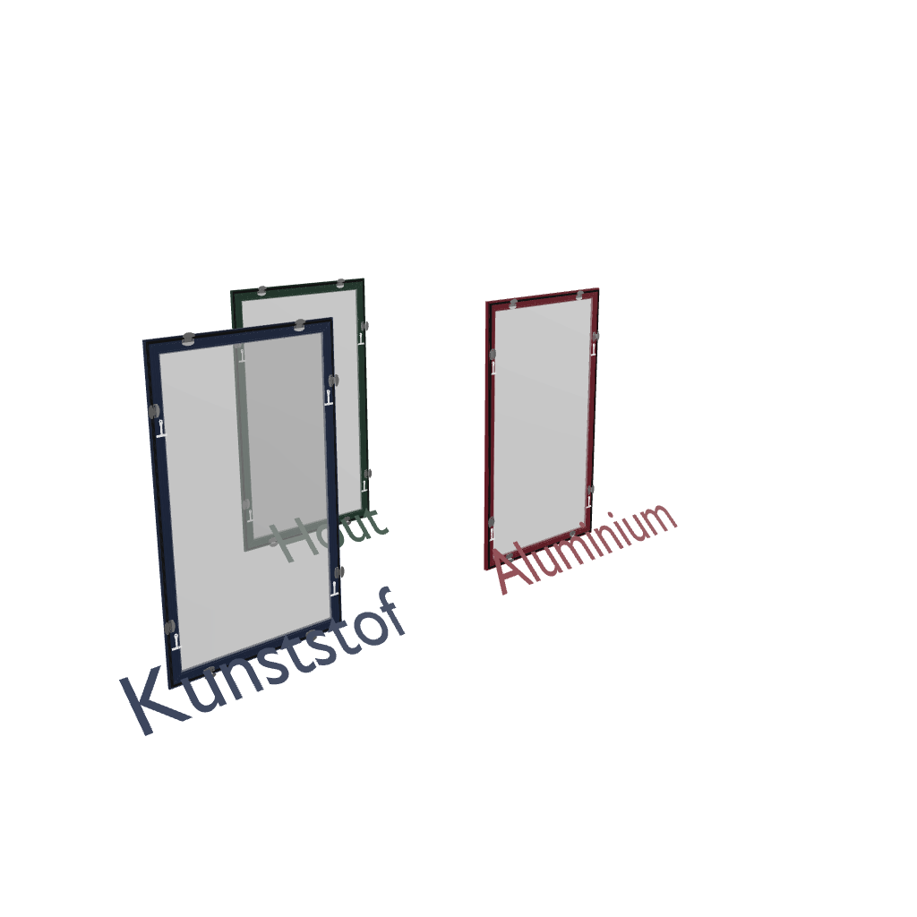 3D Model Klemhorren voor kunststof, hout en aluminium kozijn