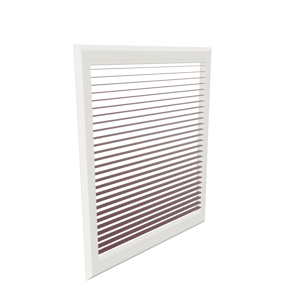 Latende met frame RAL9001 Crèmewit en lamel 22121